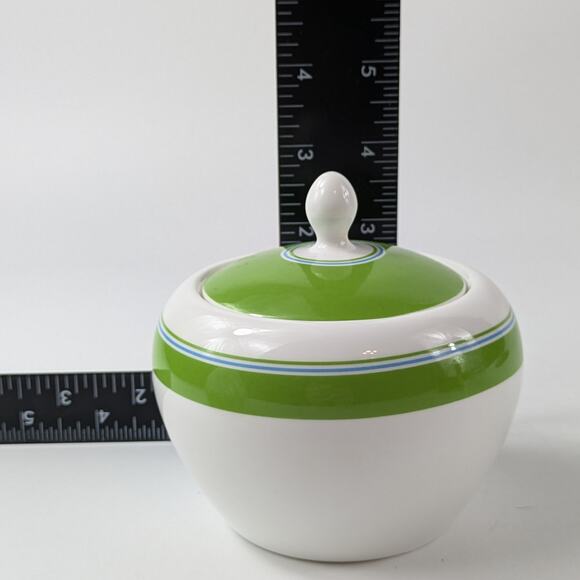 Kate Spade x Lenox Creamer Sugar Set Cays Stripe Green Bone China Designer Home - Picture 11 of 14
